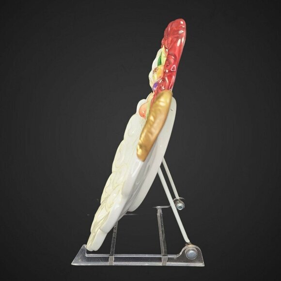 Fitz and Floyd Santa Claus‎ Candy Dish Wall Decor Cookie Plate Curly Beard Xmas - Picture 8 of 9